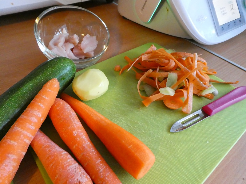 Pour bébé : purée carotte courgette au Thermomix®